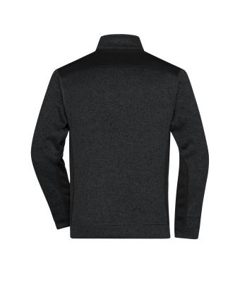 Heren Men's Knitted Workwear Fleece Jacket - STRONG - Zwart/zwart 8537