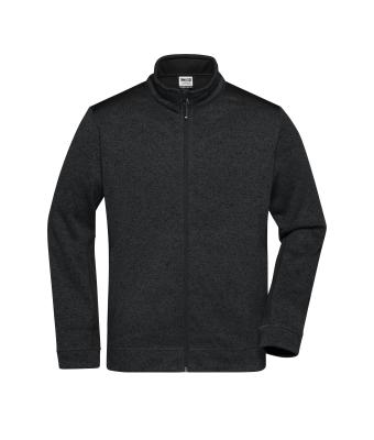 Heren Men's Knitted Workwear Fleece Jacket - STRONG - Zwart/zwart 8537
