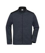 Homme Veste workwear polaire tricotée homme - STRONG - Carbone-mélange/noir 8537