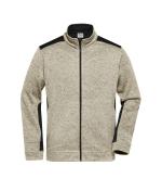Homme Veste workwear polaire tricotée homme - STRONG - Pierre-mélange/noir 8537