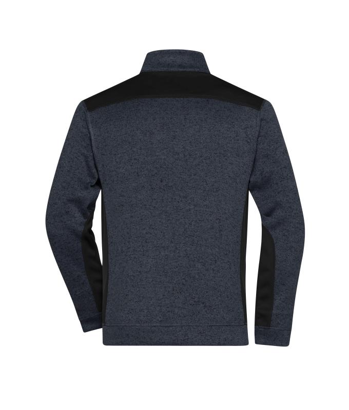 Homme Veste workwear polaire tricotée homme - STRONG - Carbone-mélange/noir 8537