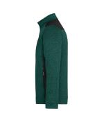 Homme Veste workwear polaire tricotée homme - STRONG - Vert-foncé-mélange/noir 8537