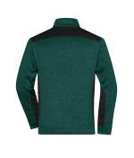 Homme Veste workwear polaire tricotée homme - STRONG - Vert-foncé-mélange/noir 8537