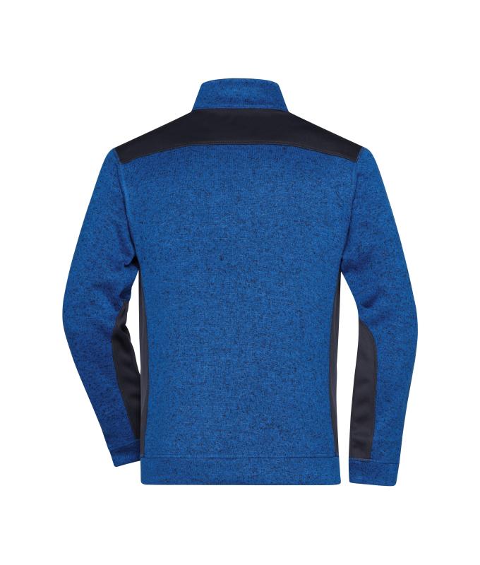 Unisex Men's Knitted Workwear Fleece Half-Zip - STRONG - Royal-melange/navy 8538