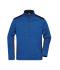 Unisex Men's Knitted Workwear Fleece Half-Zip - STRONG - Royal-melange/navy 8538