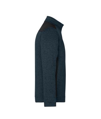 Unisex Men's Knitted Workwear Fleece Half-Zip - STRONG - Navy/navy 8538