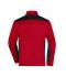 Unisex Men's Knitted Workwear Fleece Half-Zip - STRONG - Rood-melange/zwart 8538