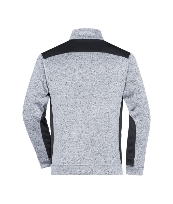 Unisex Men's Knitted Workwear Fleece Half-Zip - STRONG - White-melange/carbon 8538