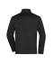 Unisex Men's Knitted Workwear Fleece Half-Zip - STRONG - Zwart/zwart 8538