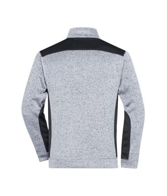 Unisexe Veste workwear polaire tricoté demi-zip - STRONG - Blanc-mélange/carbone 8538