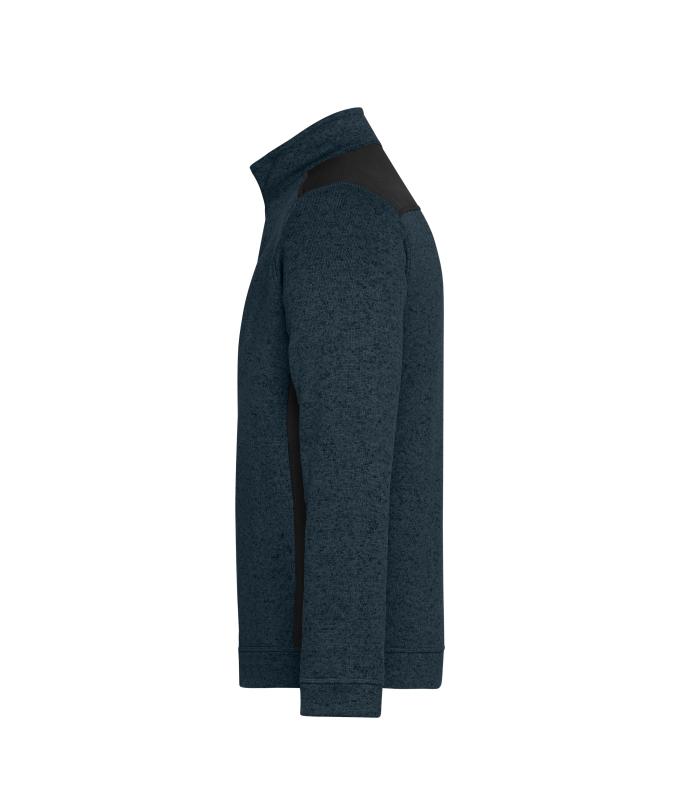 Unisexe Veste workwear polaire tricoté demi-zip - STRONG - Marine/marine 8538