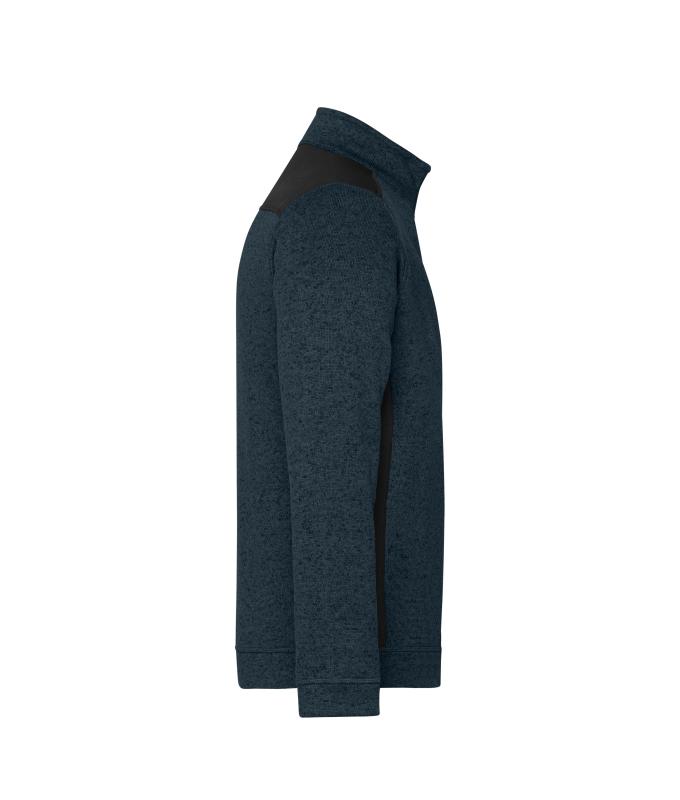 Unisexe Veste workwear polaire tricoté demi-zip - STRONG - Marine/marine 8538