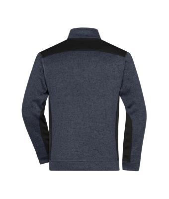 Unisexe Veste workwear polaire tricoté demi-zip - STRONG - Carbone-mélange/noir 8538