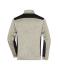 Unisexe Veste workwear polaire tricoté demi-zip - STRONG - Pierre-mélange/noir 8538