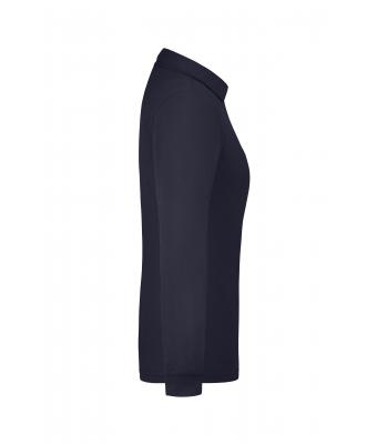 Dames Ladies' Workwear Polo Pocket Longsleeve Navy 8539