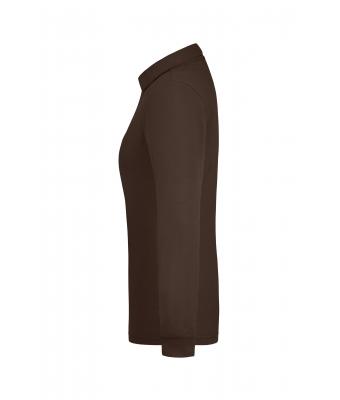 Dames Ladies' Workwear Polo Pocket Longsleeve Bruin 8539