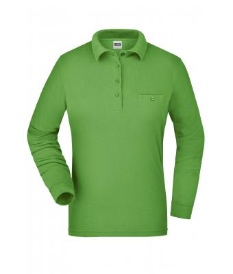 Dames Ladies' Workwear Polo Pocket Longsleeve Lime 8539