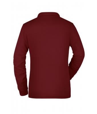 Dames Ladies' Workwear Polo Pocket Longsleeve Wijnrood 8539