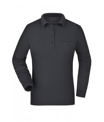 Femme Polo workwear femme manches longues et poche poitrine Carbone 8539