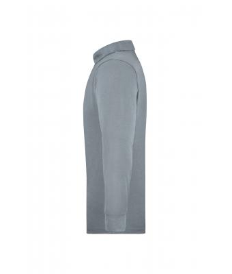 Men Men's Workwear Polo Pocket Longsleeve Grey-heather 8540