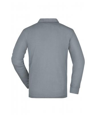 Men Men's Workwear Polo Pocket Longsleeve Grey-heather 8540