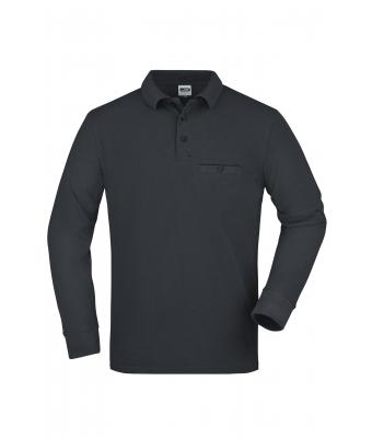 Homme Polo workwear homme manches longues et poche poitrine Carbone 8540