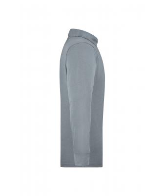 Homme Polo workwear homme manches longues et poche poitrine Gris-chiné 8540