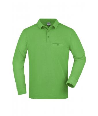 Homme Polo workwear homme manches longues et poche poitrine Vert-citron 8540