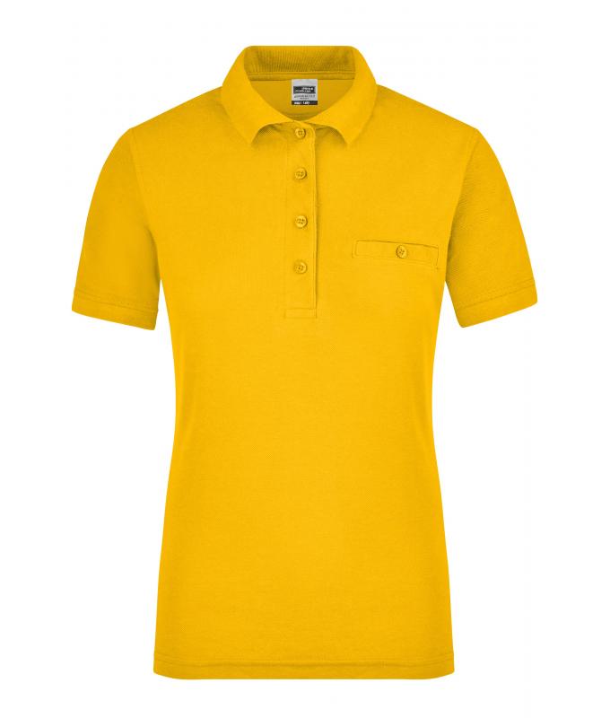 Damen Ladies' Workwear Polo Pocket Gold-yellow 8541