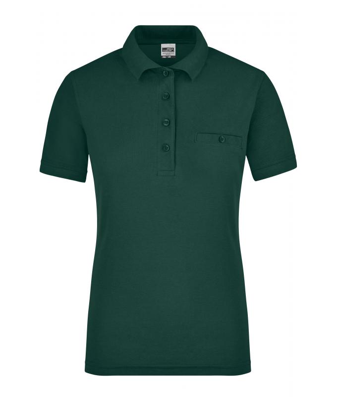 Ladies Ladies' Workwear Polo Pocket Dark-green 8541