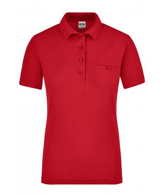 Damen Ladies' Workwear Polo Pocket Red 8541