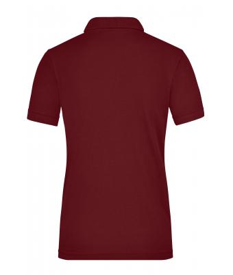 Damen Ladies' Workwear Polo Pocket Wine 8541