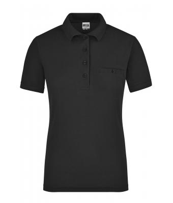 Damen Ladies' Workwear Polo Pocket Black 8541