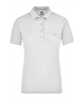 Dames Ladies' Workwear Polo Pocket Wit 8541