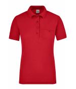 Femme Polo workwear femme avec poche poitrine Rouge 8541