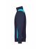 Unisexe Sweat-shirt workwear demi-zip - COLOR - Marine/turquoise 8542