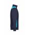 Unisexe Sweat-shirt workwear demi-zip - COLOR - Marine/turquoise 8542