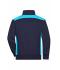 Unisexe Sweat-shirt workwear demi-zip - COLOR - Marine/turquoise 8542