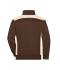 Unisexe Sweat-shirt workwear demi-zip - COLOR - Marron/pierre 8542