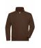 Unisexe Sweat-shirt workwear demi-zip - COLOR - Marron/pierre 8542