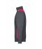 Unisexe Sweat-shirt workwear demi-zip - COLOR - Carbone/rouge 8542