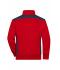 Unisexe Sweat-shirt workwear demi-zip - COLOR - Rouge/marine 8542