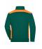 Unisex Workwear Half-Zip Sweat - COLOR - Dongergroen/oranje 8542