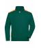 Unisex Workwear Half-Zip Sweat - COLOR - Dongergroen/oranje 8542
