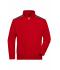 Unisex Workwear Half-Zip Sweat - COLOR - Rood/navy 8542