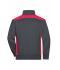 Unisex Workwear Half-Zip Sweat - COLOR - Carbon/rood 8542