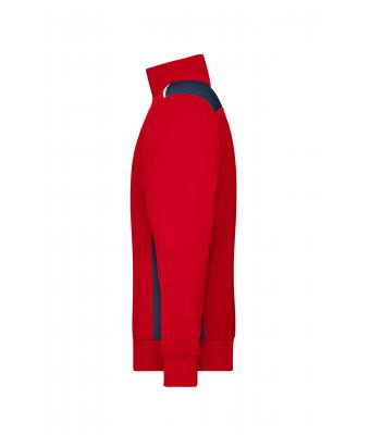 Unisex Workwear Half-Zip Sweat - COLOR - Rood/navy 8542