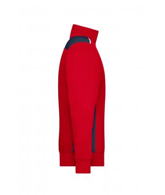 Unisex Workwear Half-Zip Sweat - COLOR - Rood/navy 8542