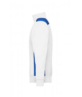 Unisex Workwear Half-Zip Sweat - COLOR - Wit/royal 8542