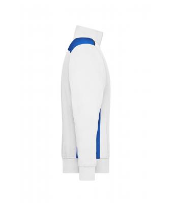 Unisex Workwear Half-Zip Sweat - COLOR - Wit/royal 8542
